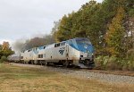 AMTK 179 & 87 lead train P092-05 away from the station